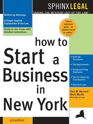 cover image of How to Start a Business in New York, 3rd Edition